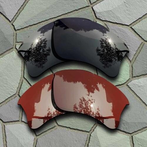 Grey Black&Bronze Brown Sunglasses Polarized Replacement Lenses for Oakley Flak Jacket XLJ