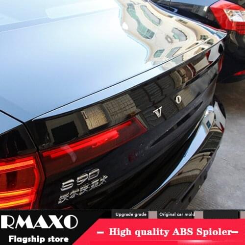 For VOLVO S90 Spoiler 2018-2019 VOLVO S90 Spoiler YCK High Quality ABS Material Car Rear Wing Primer Color Rear Spoiler
