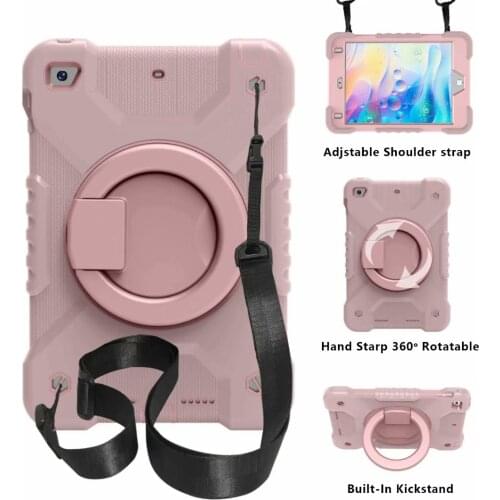 Heavy Duty Case For iPad mini 4 mini 5 7.9'' 2019 Cover A1538 A2133 Shoulder Strap Silicone PC Case For iPad mini4 mini5 Funda