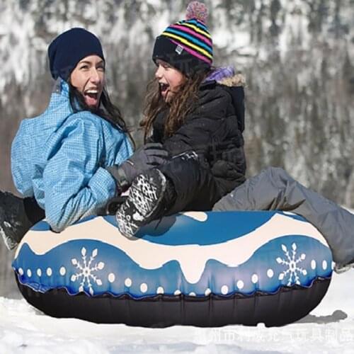 Adult Children Skiing Ring With Handle Inflatable PVC Snow Sled Tire Tube Ski Pad Outdoor Sports Winter Snow Safety Tube