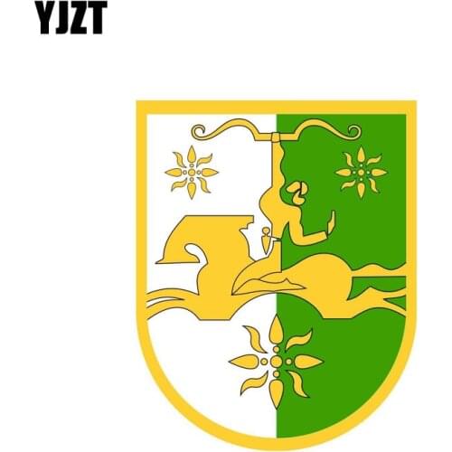 YJZT 10.1M*12.6CM Accessories Abkhazia Coat Of Arms Car Sticker Shield Decal 6-2099