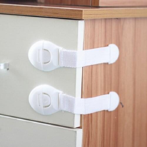 10Pcs/Lot Child Cabinet Drawers Refrigerator Lock Protection Of Children Locking Doors For Childrens Safety Kids Plastic Lock
