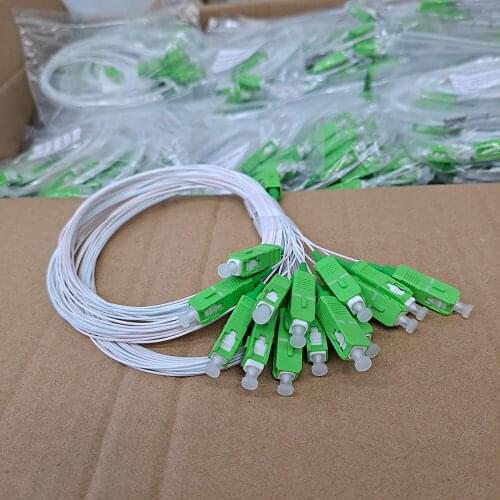 100pcs High quality FTTH PLC Splitter 1X16 SC/APC SC/UPC SM 0.9mm G657A1 1m PVC Fiber Optic Splitter Wholesale EXW Lowest Price