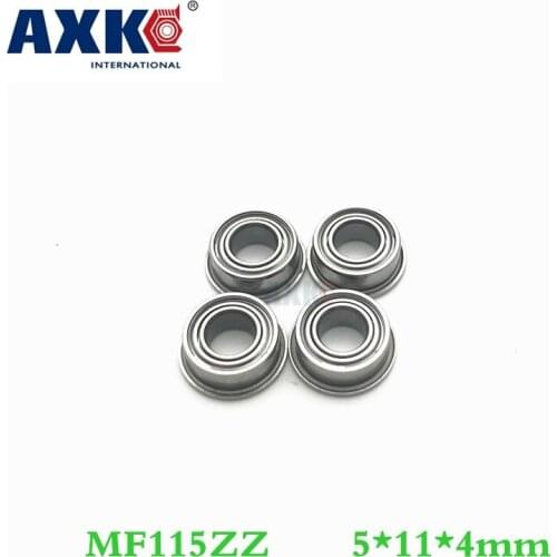 Axk 50pcs Free Shipping Boutique Flange Ball Bearings Mf115zz Size 5*11*12.5*4*0.8 Mm