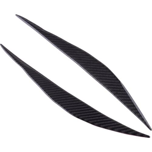 Beler 1 Pair Carbon Fiber Texture Headlight Eyebrow Eyelids Trim Cover Sticker fit for BMW F30 Sedan 2012-2015 2016 2017 2018