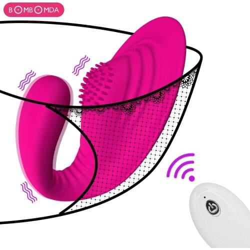 Wireless Vibrator Adult Toys For Couples USB Rechargeable Dildo G Spot U Silicone Stimulator Double Vibrators Sex Toy For Woman