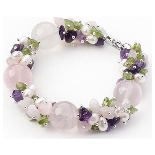 Chunky Big FreshWater Pearl Natural stone for women Bracelet Handmade Statement bohemian Pearl Jewelry offer Drop shipping