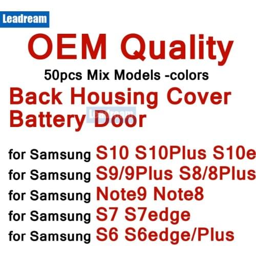 DHL 50PCS OEM USA Version Back Housing Cover Battery Door for S10 Plus S10e S6 edge Plus S7 edge S8 Plus S9 Plus for Note 8 9