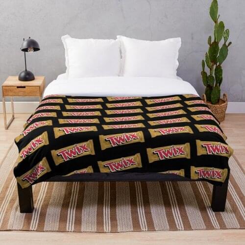 Twix Candy Bar Design Blanket Fleece Art Printing Children Hot Bed Blanket Newborn Summer Child-Bay of Blank Boys Adult Gifts