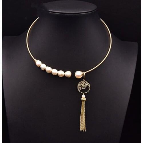 Elegant Pure Natural Pearl Choker Necklace Clavicle Chain Fashion Necklace For Women Wedding Jewelry Collar Luxury Jewelry