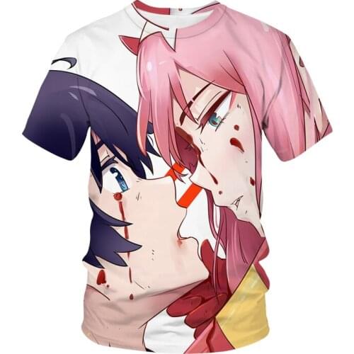 New Darling In The Franxx 3D Print T-Shirt 002 Anime Girl Men Women Fashion Streetwear O-Neck T Shirt Harajuku Hip Hop Tees Tops