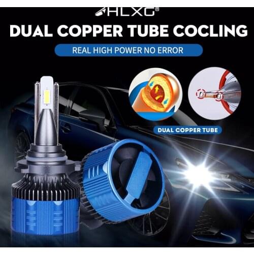 HLXG F3 H4 H7 H8 H11 H1 Canbus 20000LM 9005 9006 Hb3 HIR2 9012 Led Bulb 90W 6000K White Headlight Turbo Car LED Headlamp Kits