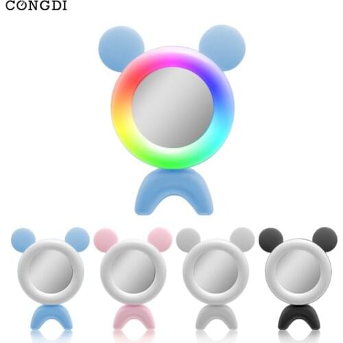 Universal Selfie Lamp RGB Selfie Ring Light Mobile Phone Lens Portable USB Flash Ring Light For iPhone 11 8 7 6 Plus Samsung