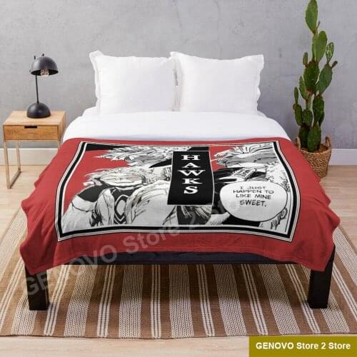 Manga Hawks BNHA Blanket Fleece Plush Blankets on Bed/Sofa Sleeping Cover Bedding Throws Bedsheet for Kids Adult