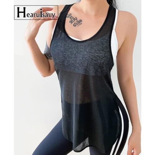 Summer Yoga Vest Woman Gym Fitness Sports Tank Top Running Clothing Breathable Blouses Femme Sleeveless Jogger Workout Shirts