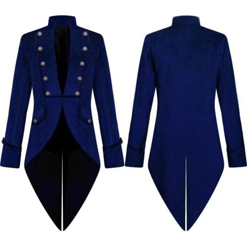 Male Magician Swallowtail Piano Costume Wedding Clothing Wine Green Blue Tailcoat Prom Host Stage Outfit Singer Chorus Dress