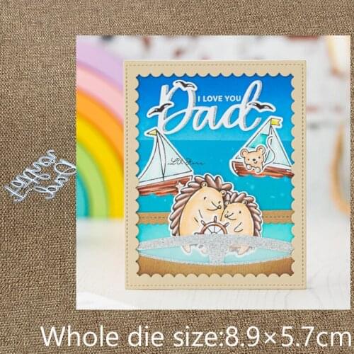 New Design Craft Metal stencil mold Cutting Dies Dad/ Father word decoration scrapbook die cuts Album Paper Card Craft Embossing