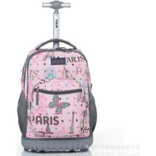 Children Travel Trolley backpack Bag for teenagers Rolling Luggage backpack bag 18 Inch School wheeled backpack bag for children