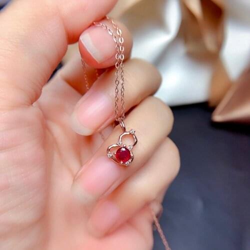 Shilovem Natural New Burning Pigeon Blood Ruby Gemstone pendants Rings for Women Real 925 Sterling Silver Fine mtz0404681agh