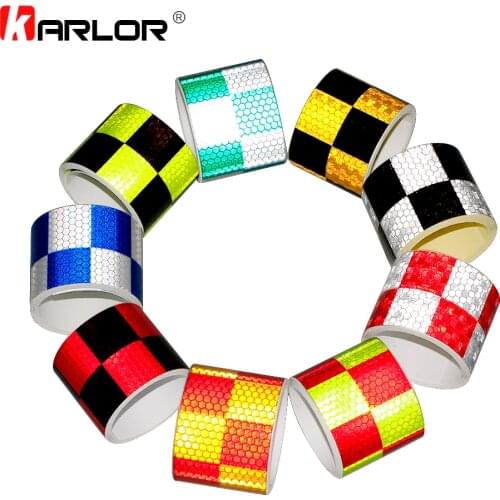 5cmx5m Safety Mark Reflective Tape Stickers Car-styling Self Adhesive Warning Tape Automobiles Motorcycle Bike Reflective Film