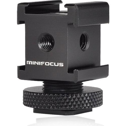 Triple Cold Shoe Camera Mount Adapter Video Triple 3 Shoe Bracket Lights, LED Monitors, Microphones, Audio Recorder & Studio