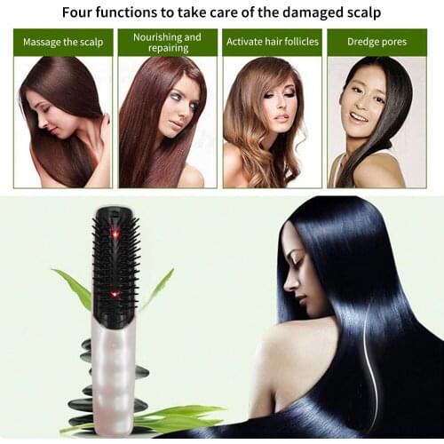Hair Growth Care Electric Wireless Infrared Ray Massage Comb Hair follicle Stimulate Anti Dense Anti Hair-loss Head Massager