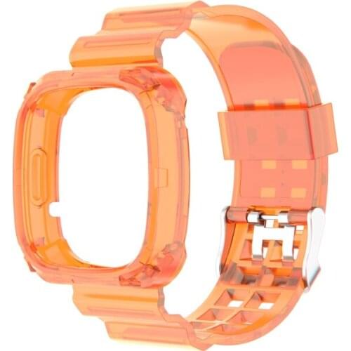 Universal Replacement Silicone Transparent Wrist Sport Strap Watch Band for -Fitbit Versa 3 Sense Bracelet Smart Watch