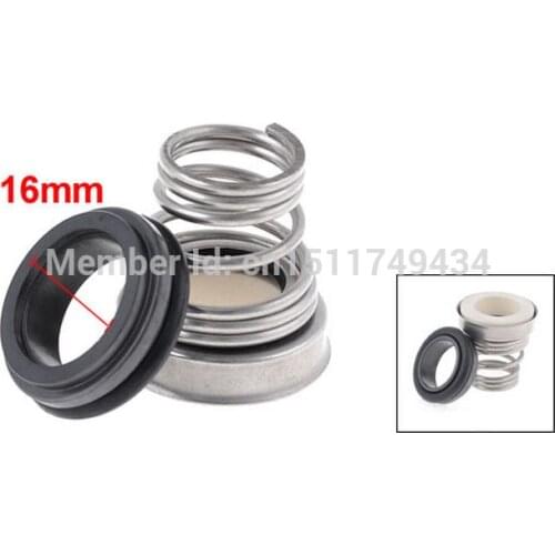 Water Pump Single Helical Spring Ceramic Base 16mm Dia Mechanical Seal 2pcs