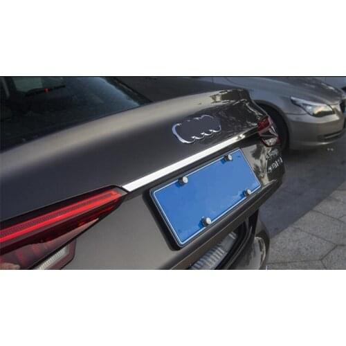 Yimaautotrims Rear Trunk Lid Cover Tailgate Trim Hatch Back Door Handle Molding Boot Garnish For Audi A4 B9 Sedan 2016 - 2019