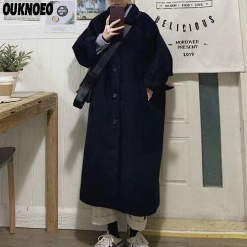 Womens Long Coat Fashion Korean Preppy Style Retro Multi-Function Windbreaker Warm Wool Plus Size 2021 Spring Woman Thick Coat