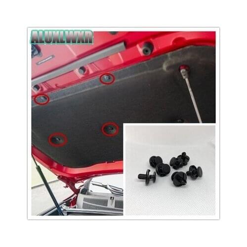 10PCS/SET Engine Hood Soundproof Cotton Fixed Buckle Cushion Car Accessories 2015 2016 2017 for Geely Atlas Proton X7 Plastics