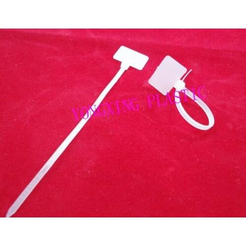 100pcs/lot 3.6*200mm 8 inch Nylon Ties Zip with Identified Tag Ties Plastic Markers Cable Label Tag for Computer Network Wire
