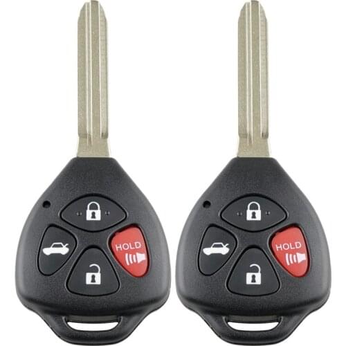 2 x Remote Car Key Fob Shell Case for 2007 2008 2009 2010 2011 Toyota Camry Rav4