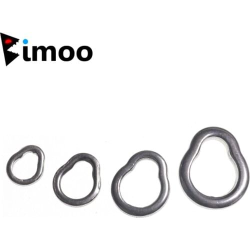 20pcs Stainless Steel Pear Fishing Ring Strongen Seamless Swivels Assist Fishhooks Leader Line Jig Lure Connector Accessories