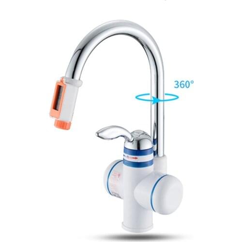 3KW 3 Seconds Instant Electric Shower Water Heater Tankless Electric Faucet Bathoom Kitchen Tap Water Heater with Earth Leakage