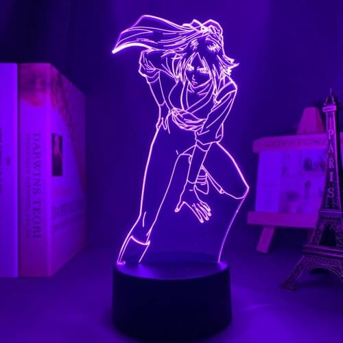 3d Light Anime Bleach Yoruichi Shihouin for Home Decoration Nightlight Cool Birthday Gift Acrylic Led Night Lamp Yoruichi Bleach