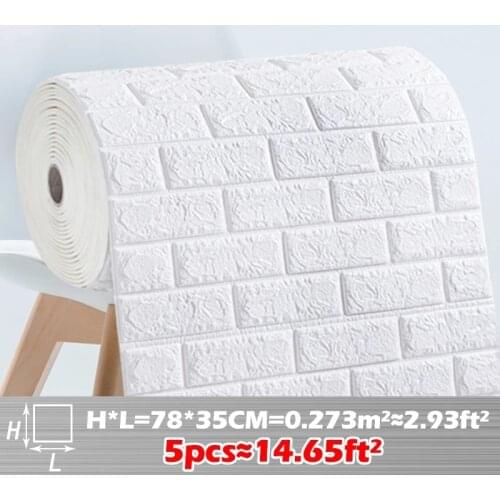 DIY Self Adhesive 3D Stickers Bedroom Waterproof Foam Brick Room Wallpaper Wall Decor Living Home Decals For Kids
