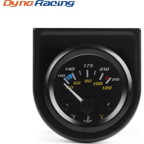 2" 52mm Water Temp Gauge 40-120 Celsius /100-250 Fahrenheit Pointer Auto Water Temperature Temp Gauge White Led Car Meter