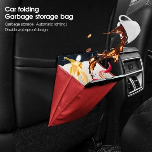 Car-styling Car Garbage Bag Car Bin Garbage Bin Car Trash Can Auto Organizer Storage Bag Double Waterproof Auto Car Accessories