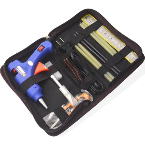 Free Shipping 6 IN 1 Glue Gun Set Electric Heat Hot Melt Crafts Repair Tool Professional DIY 110-240V 20W with Sticks Gift