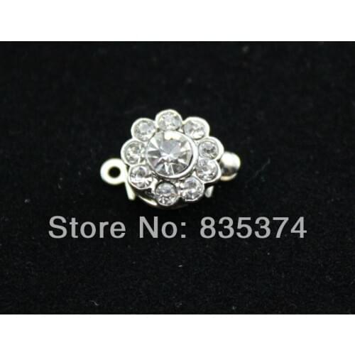 Free shipping!!!Brass Box Clasp,High quality,Imitation Rhodium plated, single row, nickel, lead & cadmium free 14*10mm