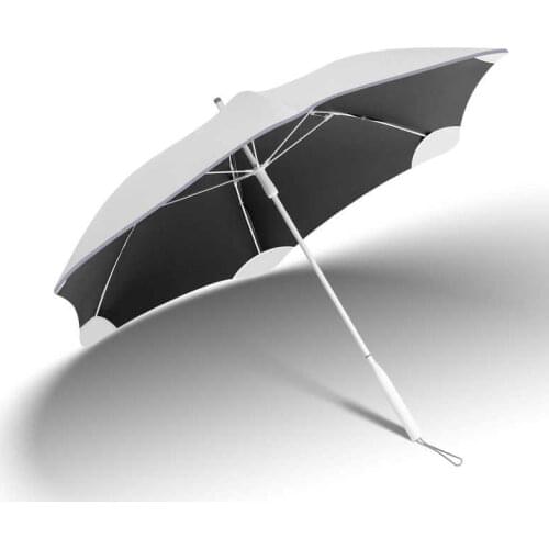 Safety Rain Umbrella Reflective Strip Umbrella Windproof Straight Umbrella Creative Flower Shaped Parasol With Long Handle LD675