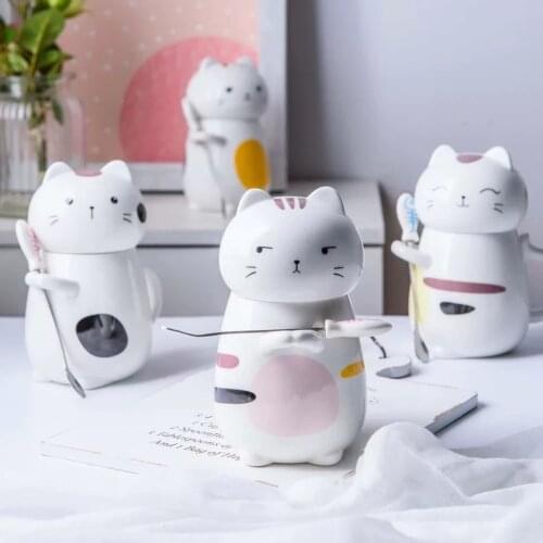 Cat cup ceramic large capacity water cup creative cute cartoon ceramic cup coffee cup milk cup mugs coffee cups ceramic mug
