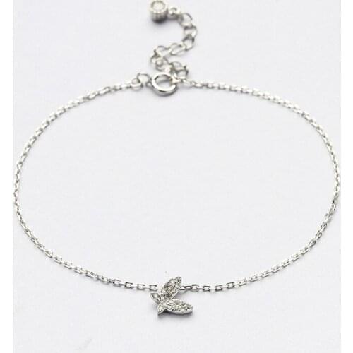 CHB3 wome customer send with bag 925 silver women bracelet animal shape fly on the sky for gift