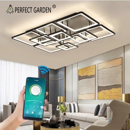 Black led Chandelier For Living Room Bedroom kitchern Home chandelier Modern Led Ceiling Chandelier Lamp Lighting chandelier