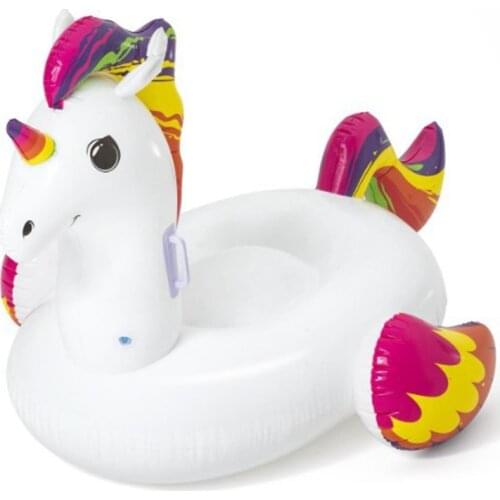 150cm Kid Inflatable Unicorn Ride-on Pool Float Swimming Water Toys Fun Beach Air Raft Bed