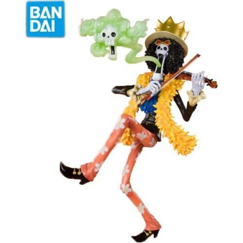 Bandai Genuine ZERO ONE PIECE Anime Figures 20th Anniversary BROOK PVC Action Figure Collections Model Dolls Toys Kids Gifts