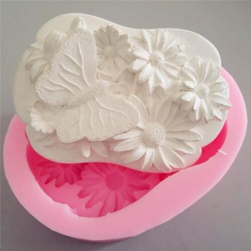 Butterfly Design Soap Mold Decorative Silicone Molds For Soap Scented Wax Mold Making