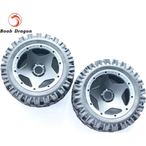 FVITEU All-terrian Rear wheel tires completed set with black rim for 1/5 hpi baja 5b ss Rovan King Motor