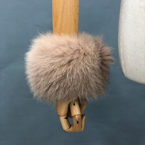 Janefur Natural Fox Fur Cuffs For Coat Winter Women Real Furry Sleeve Cuffs Fashion Luxury Wrist Ring